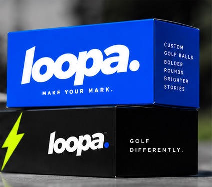 Loopa-verpakkingen in blauw en zwart